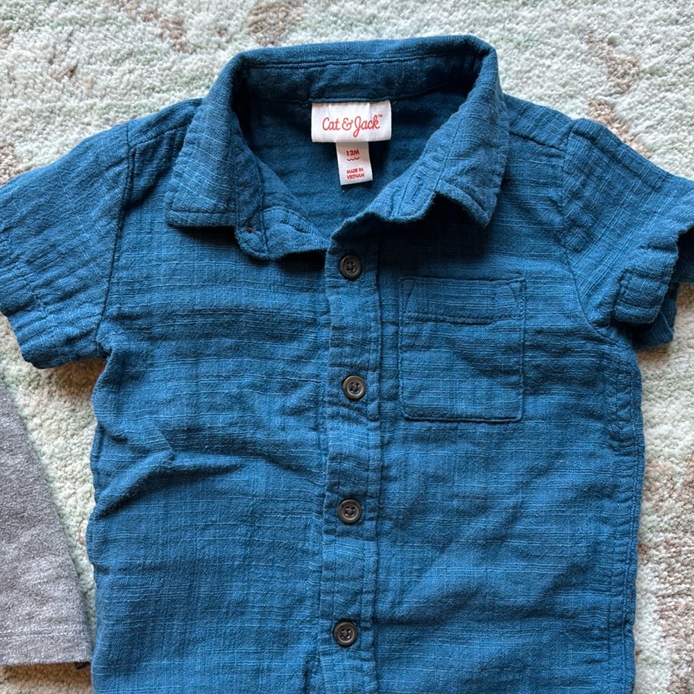 Two Cat and Jack shirts 12M